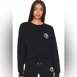 Spiritual Gangster Create Your Karma Black Long Sleeve Thermal Waffle Top